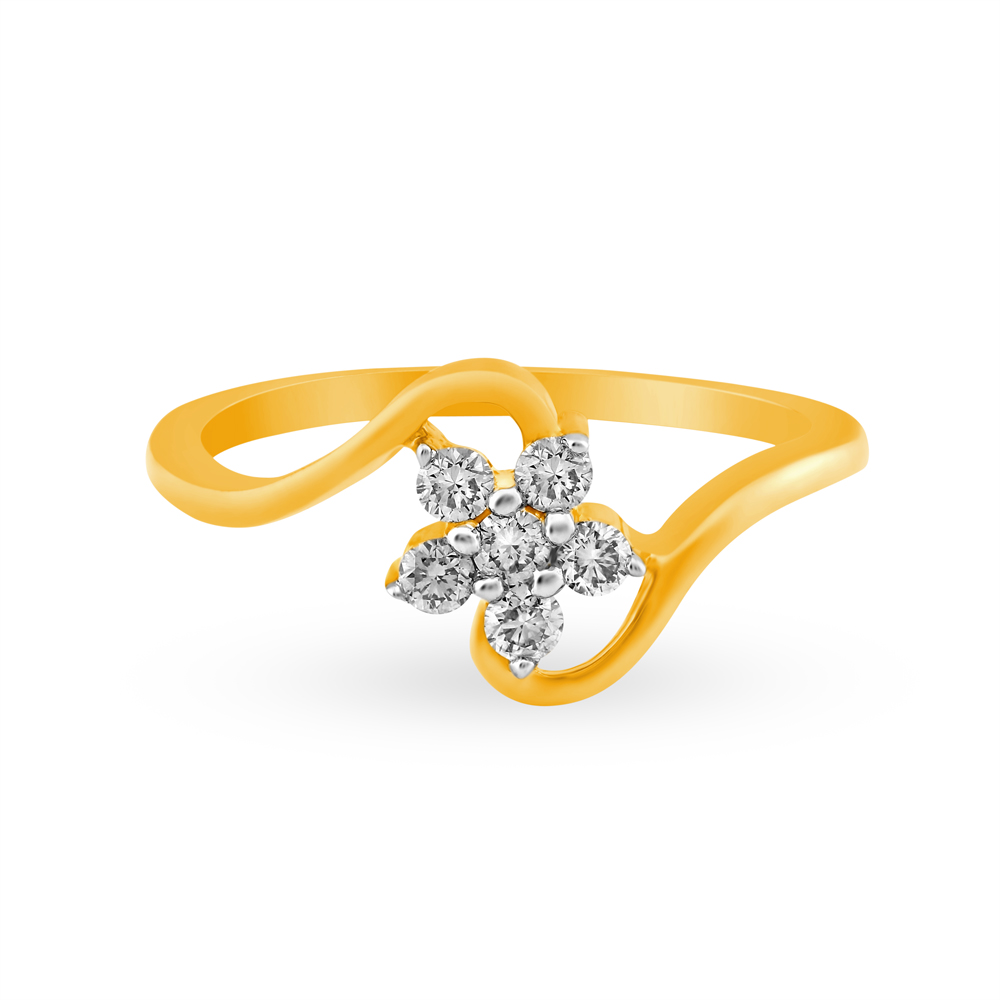 Delicate Twirl Diamond Finger Ring,,hi-res image number null