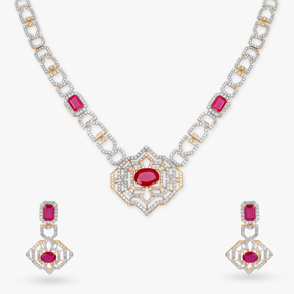 Classic Charms Natural diamond Necklace Set,,hi-res image number null