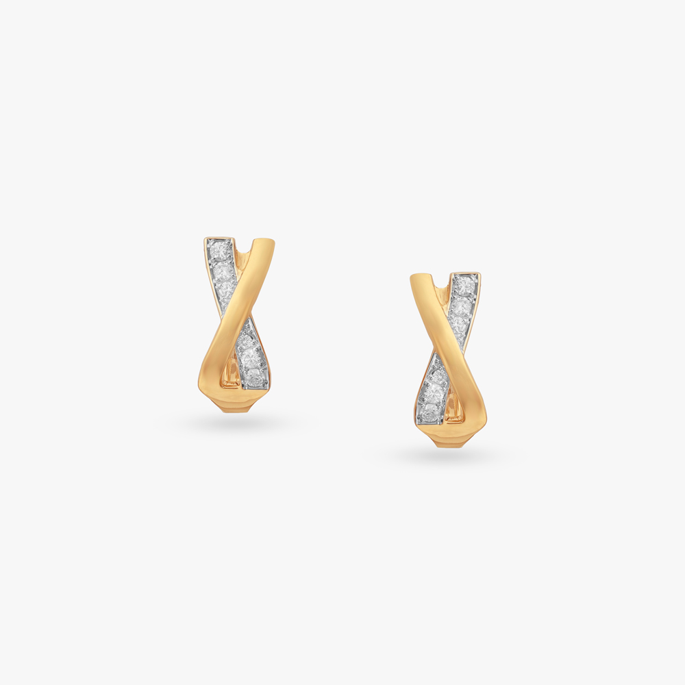 Chic Intersecting Diamond Bali Hoop Earrings,,hi-res image number null