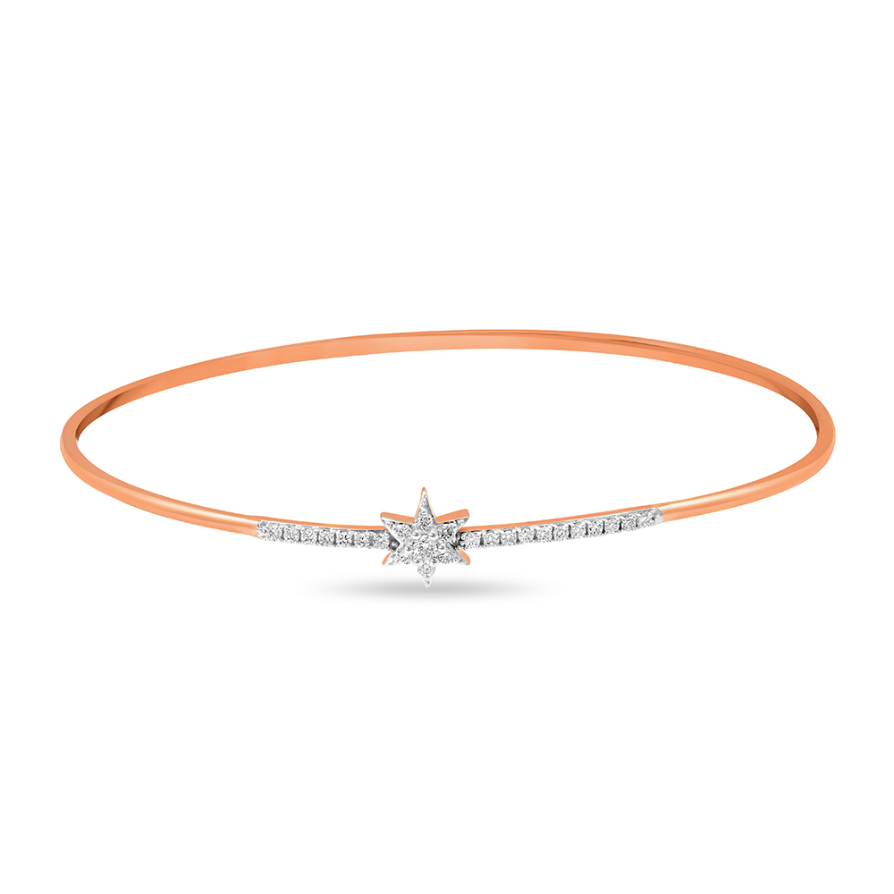 14KT Rose Gold Infinite Glimmer Diamond Bangle,,hi-res image number null