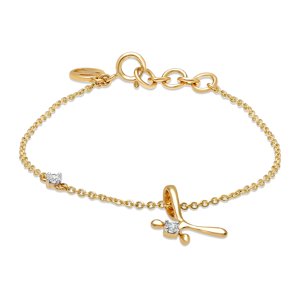 Mamma Mia 14 KT Yellow Gold Soft Aesthetics Bracelet for Kids