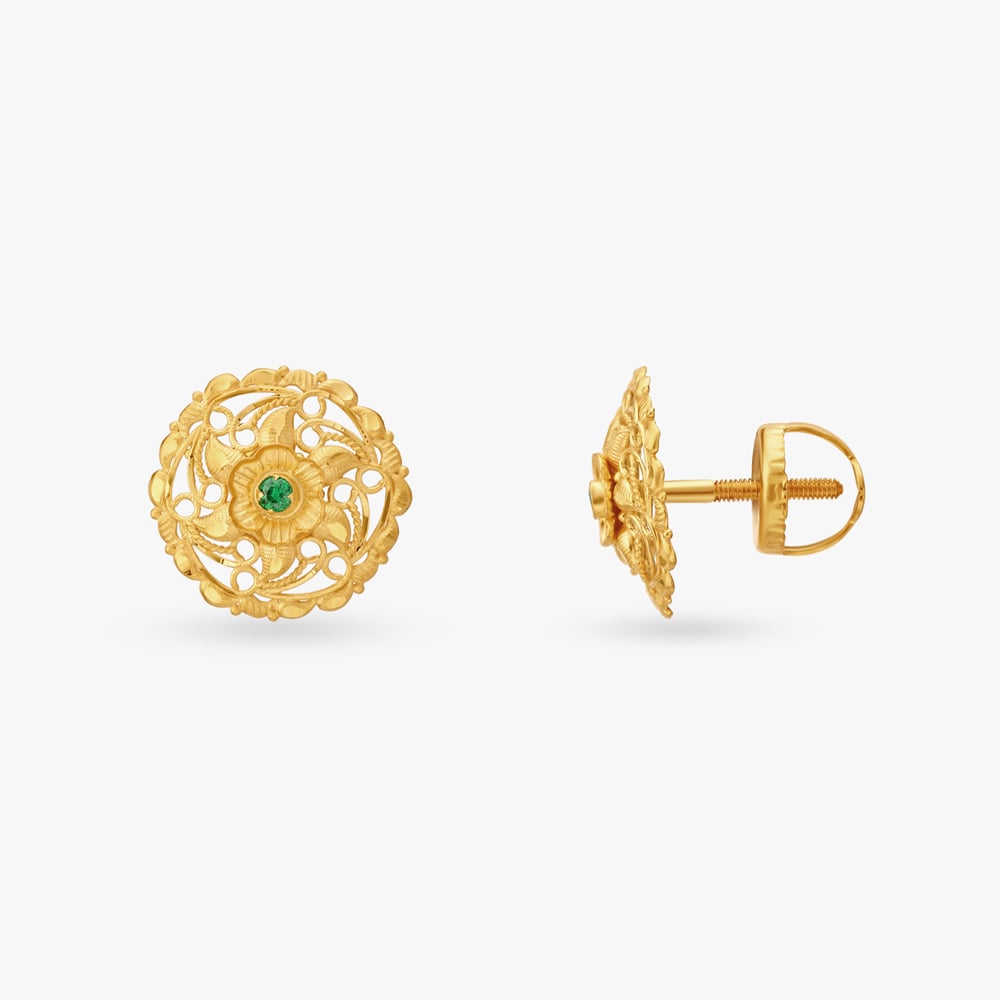 Leaf Gold Pendant and Earrings Set,,hi-res image number null