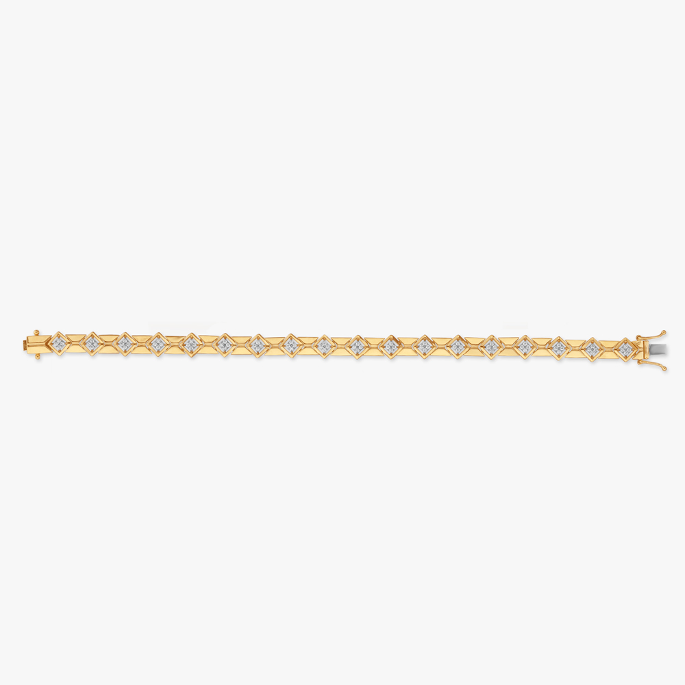 Square Link Diamond Bracelet,,hi-res image number null