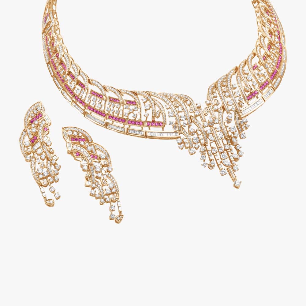 Mirage Flame Diamond Necklace Set,,hi-res image number null