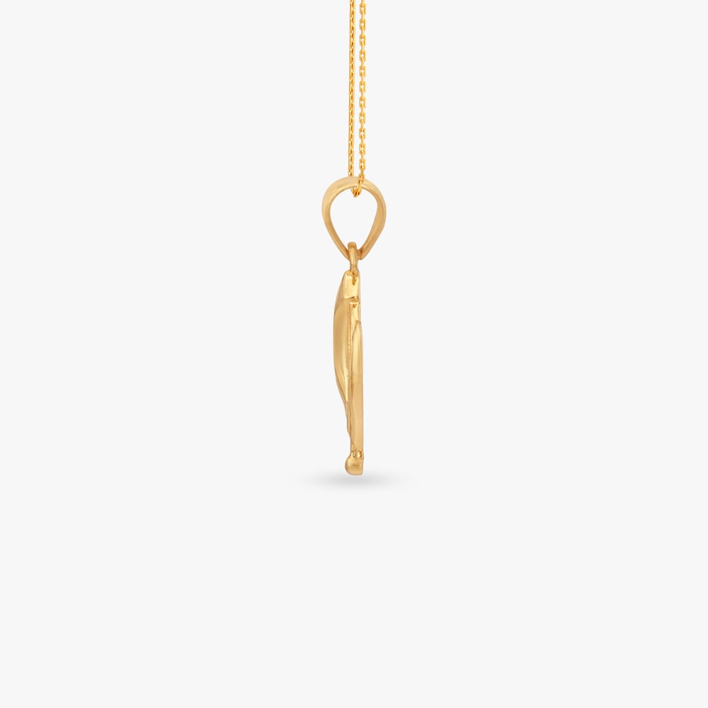 Khanda Crest Gold Pendant for Men,,hi-res image number null