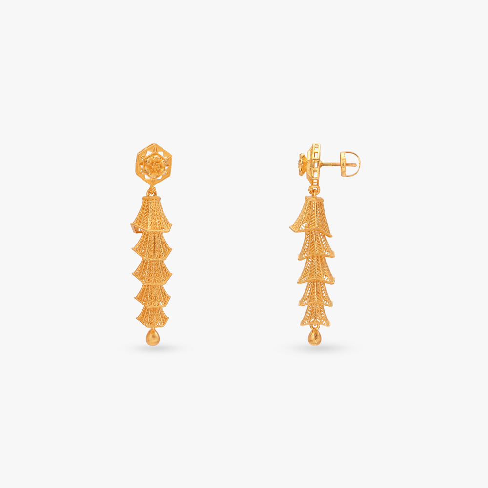 Shobhamoy Dipalankar Gold Jhumka Earrings,,hi-res image number null