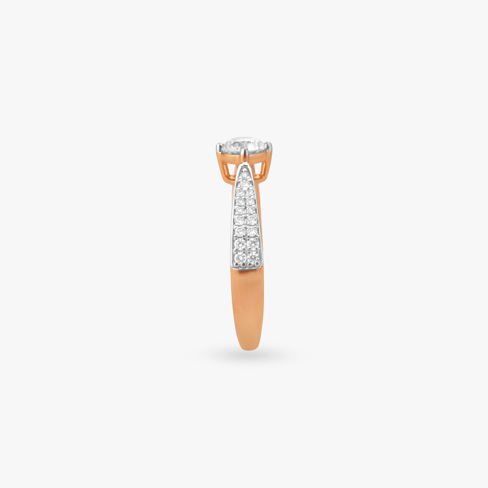 Crescent Shine Solitaire Ring,,hi-res image number null