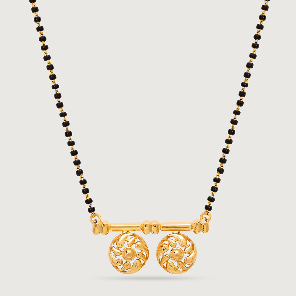 Spiral Splendour 22 Kt Gold Vati Mangalsutra,,hi-res image number null