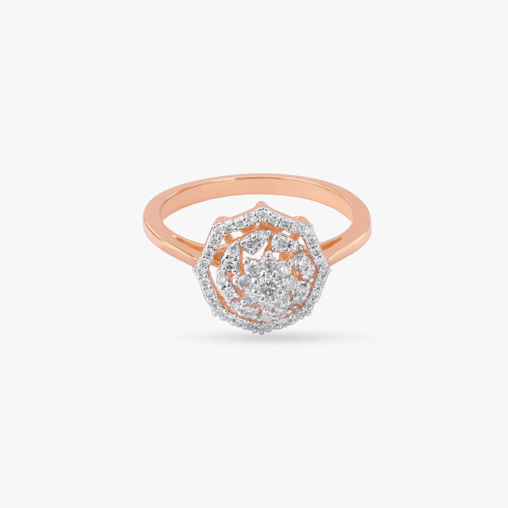 Hexagon Dome Diamond Ring,,hi-res image number null