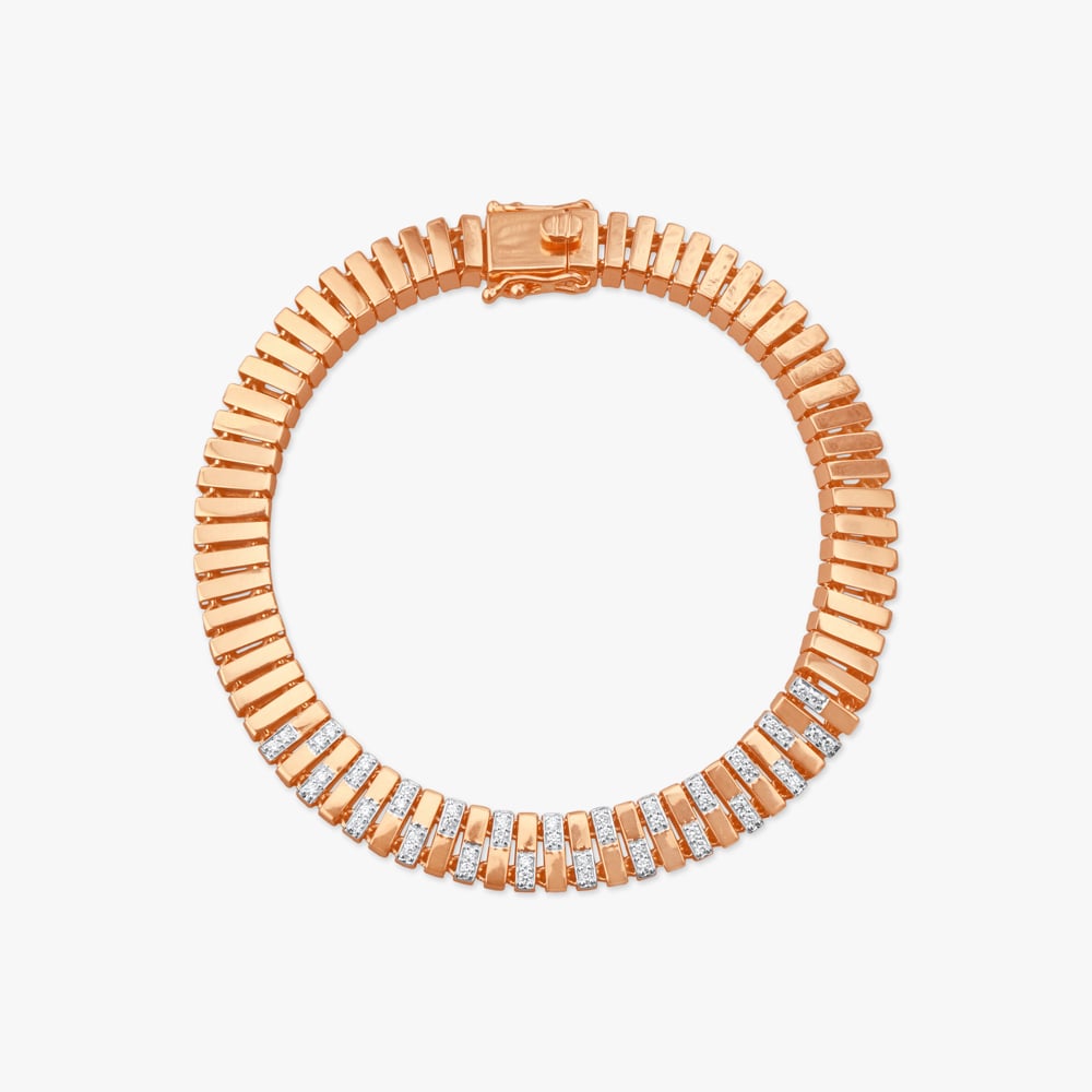 

Refined Grid Diamond Bracelet for Men