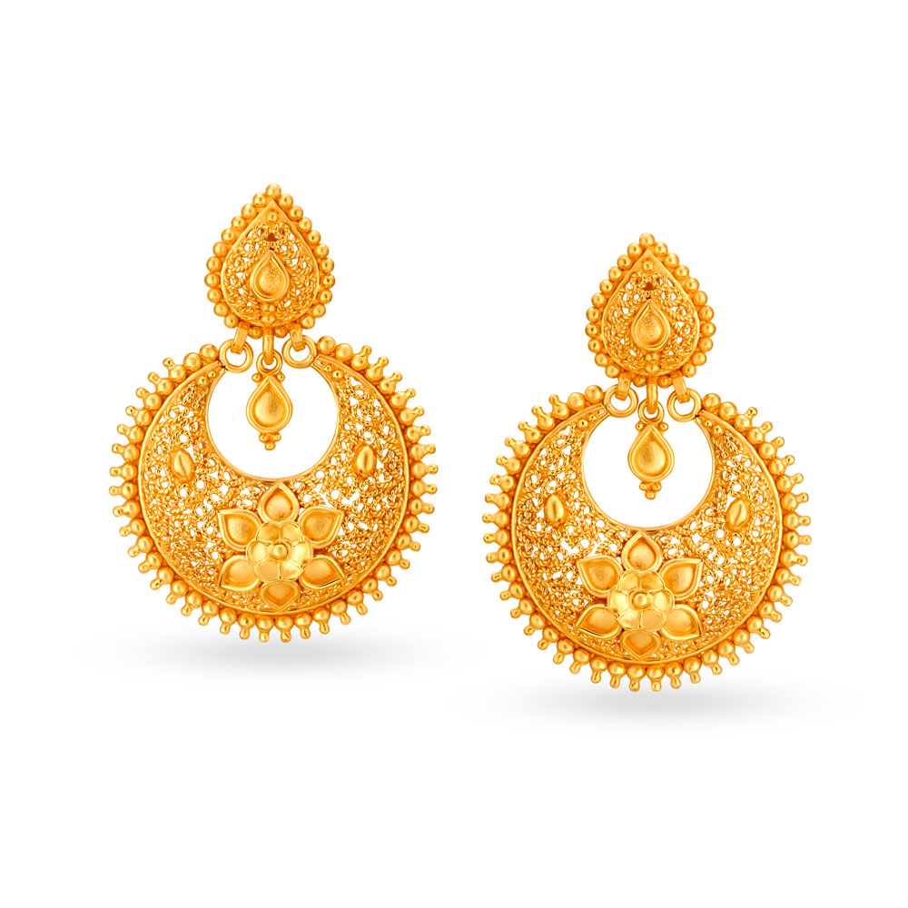 Tanishq Lightweight Gold Cute Earring Designs with Weight and Price  Lightweight to Media weight - YouTube