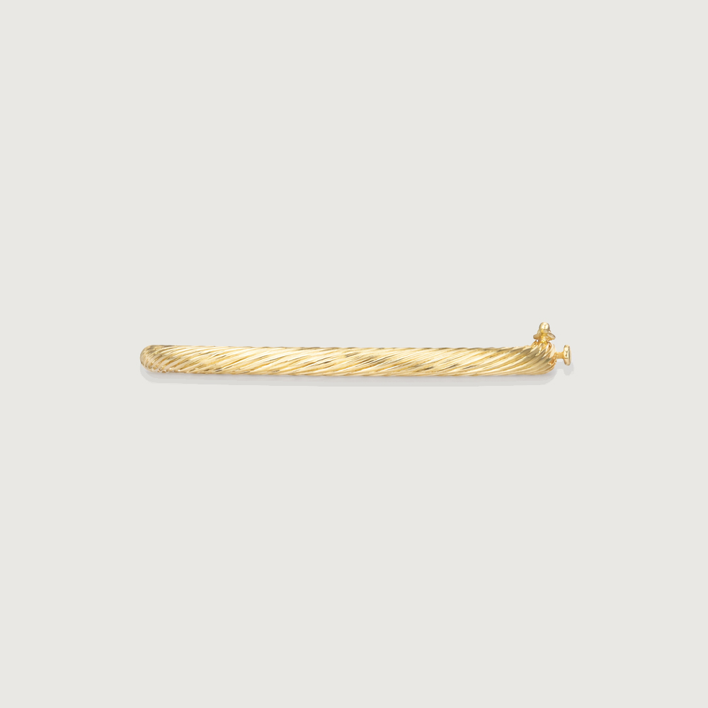 Sleek Textured Gold Bangle,,hi-res image number null