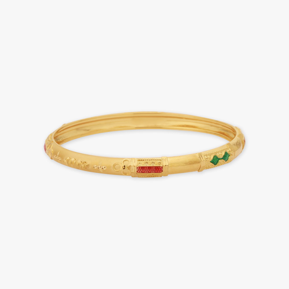 Enamel Gold Bangles,,hi-res image number null
