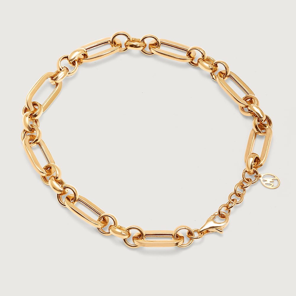 Bold Interlink 18KT Gold Bracelet,,hi-res image number null