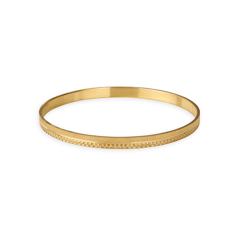 Textured Glossy Gold Bangle,,hi-res image number null