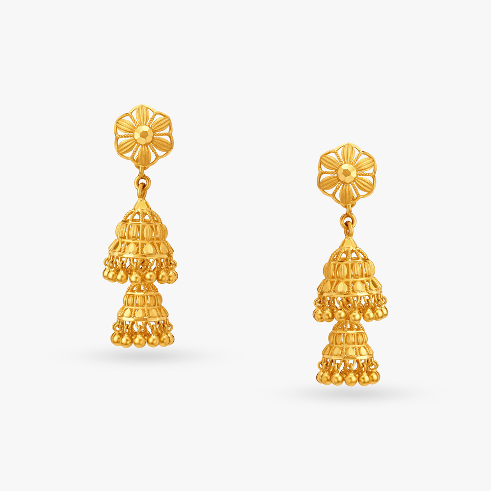 Shop 22K Indian Gold Earrings: Jhumkas, Hoops, & More – Virani Jewelers