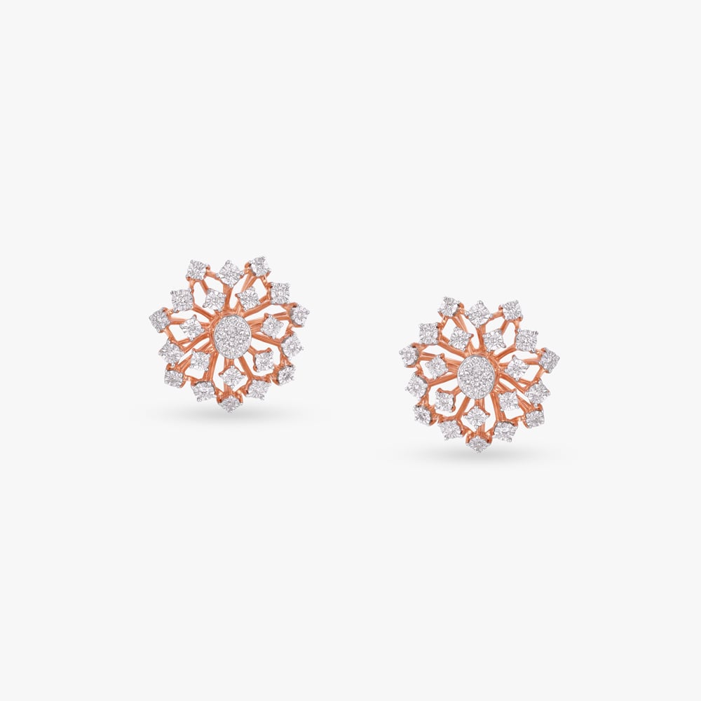 Firework Bloom Diamond Stud Earrings,,hi-res image number null