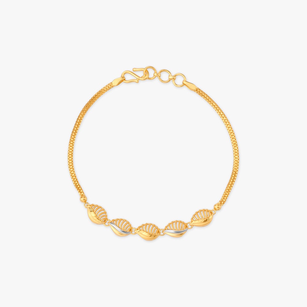 Swaying Leaves Gold Bracelet,,hi-res image number null