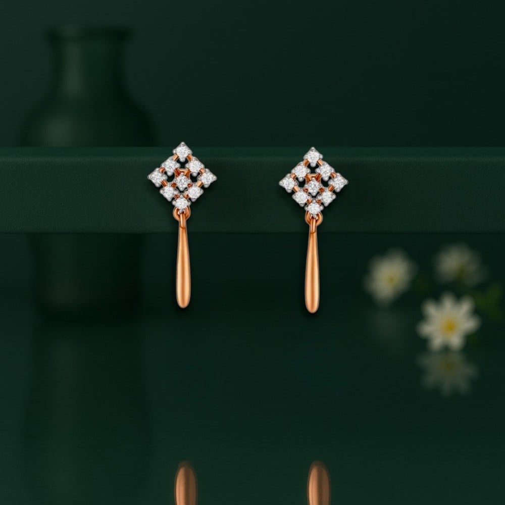 Slender Elegance Diamond Drop Earrings,,hi-res image number null