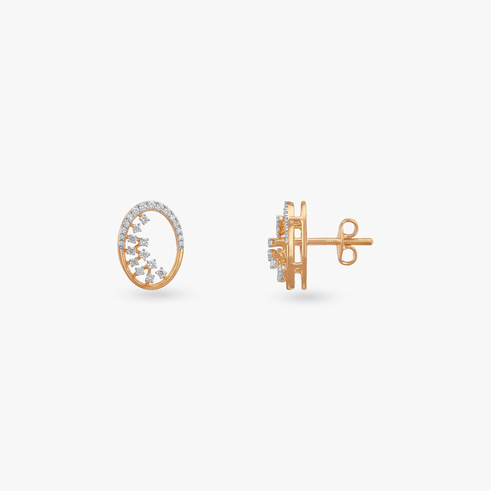 Celeste Oval Diamond Stud Earrings,,hi-res image number null