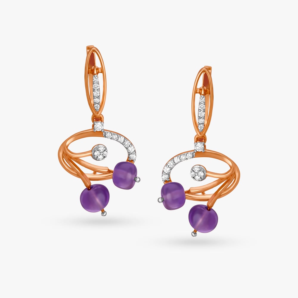 Serene Lilac Hoop Earrings,,hi-res image number null