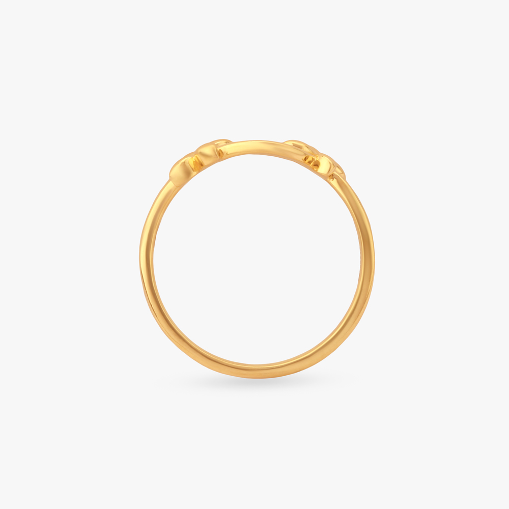 Petal Loop Gold Ring,,hi-res image number null