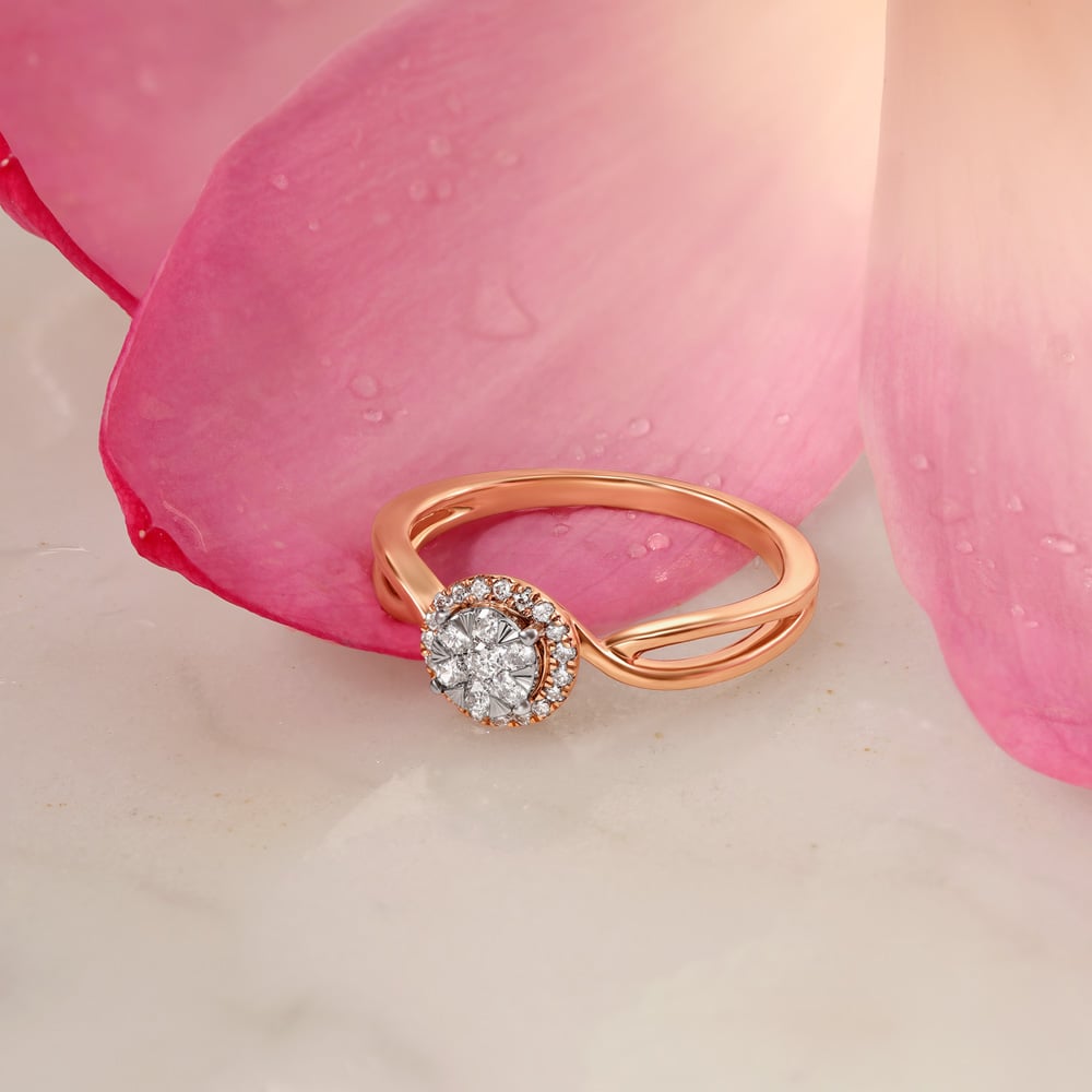 Flower Cluster Diamond Ring