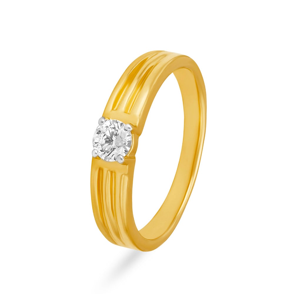 Charming Tiered Single Stone Solitaire Ring for Men
