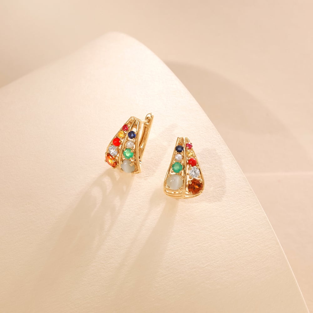 Vibrant Parallel Gold Hoop Earrings,,hi-res image number null