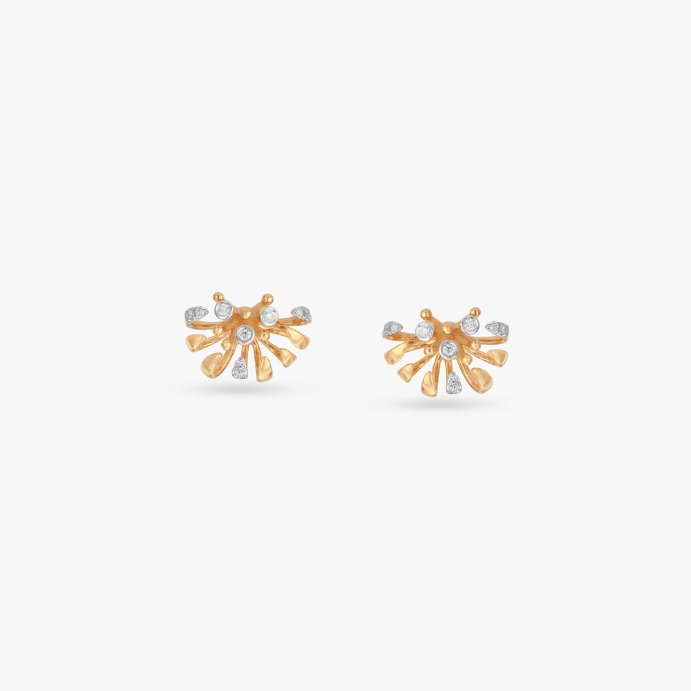 Stardust Bloom Diamond Stud Earrings,,hi-res image number null