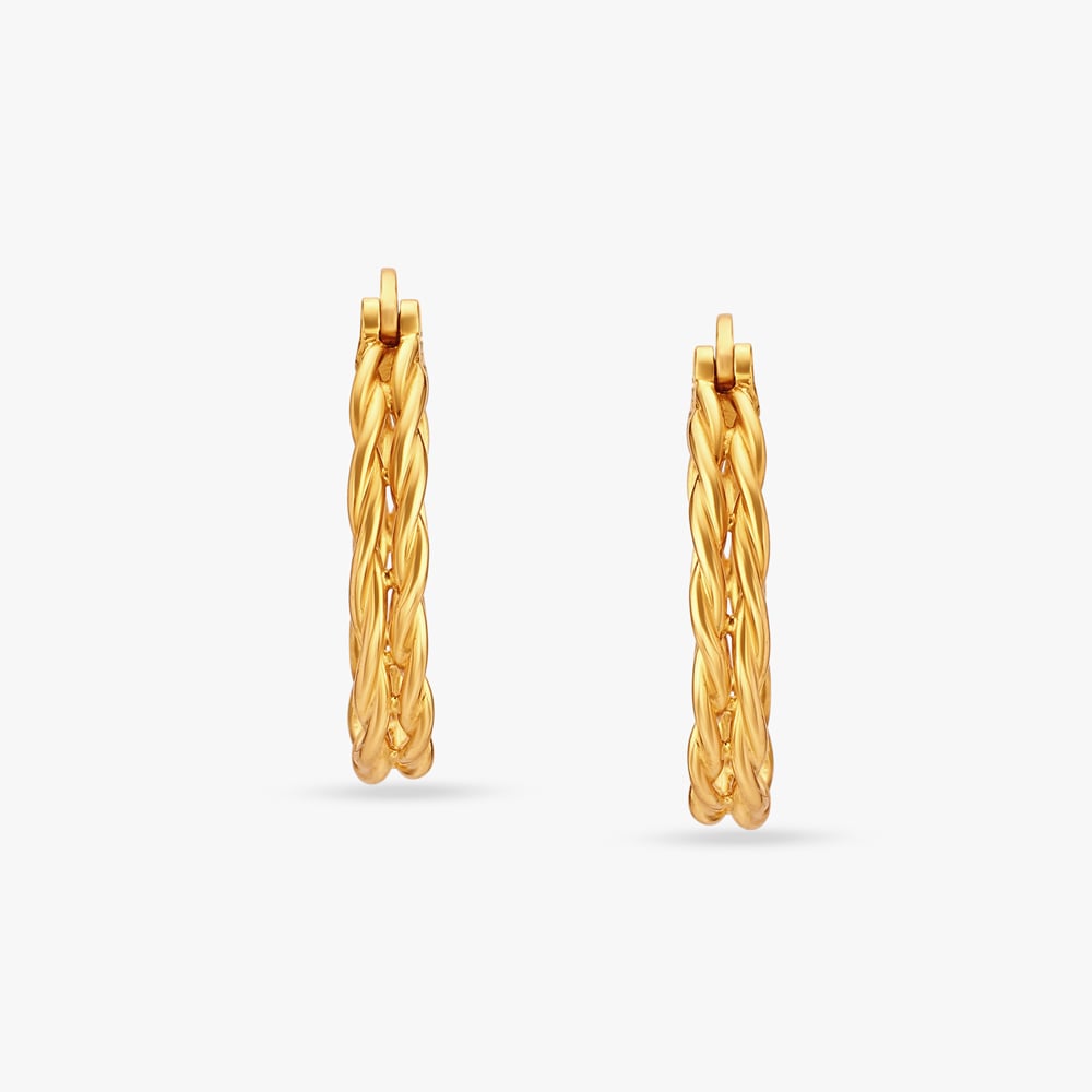 Twine Braided Hoop Earrings,,hi-res image number null