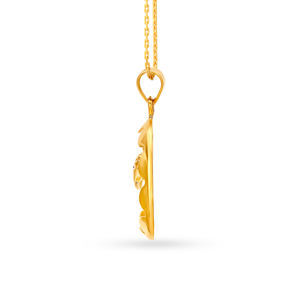 Artistic Divine Religious Lord Ganesha Gold Pendant,,hi-res image number null