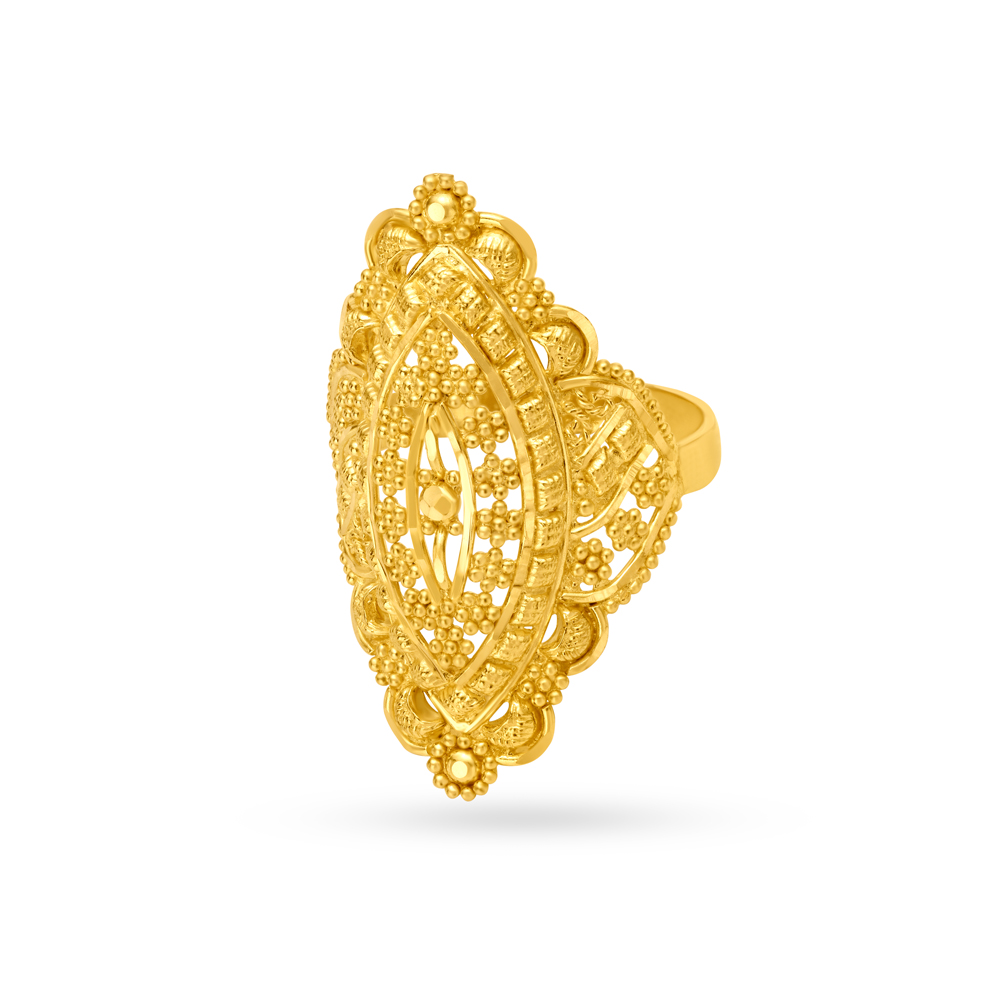 Antique Oval Gold Finger Ring,,hi-res image number null