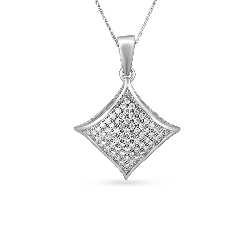 Sparkling White Gold and Diamond Pendant and Earrings Set,,hi-res image number null