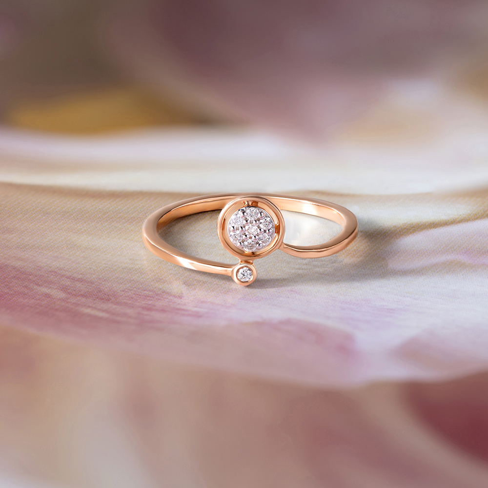 Shimmering Halo Gold & Diamond Ring,,hi-res image number null