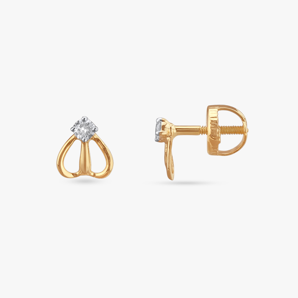 Petite Princess Diamond Stud Earrings For Kids,,hi-res image number null