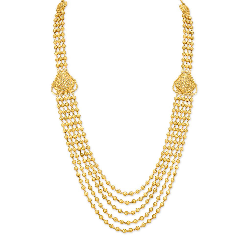 Stunning 22 Karat Yellow Gold Beaded Multi Strand Haaram,,hi-res image number null