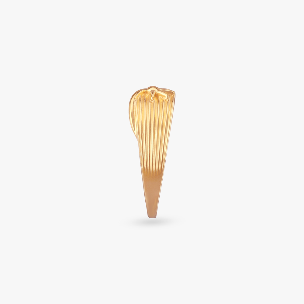Wave Crest Gold Ring For Men,,hi-res image number null