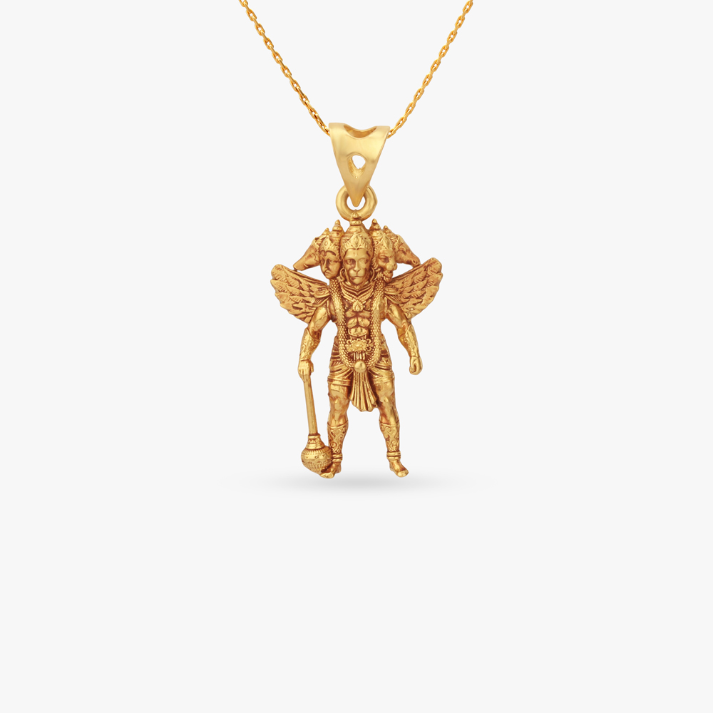 Divine Panchmukhi Gold Pendant for Men,,hi-res image number null