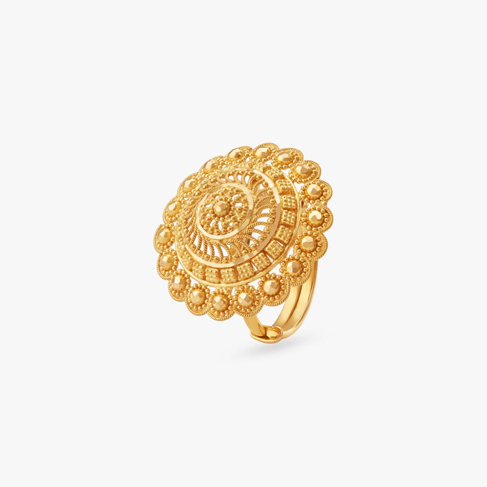 

Floral Crown Gold Ring