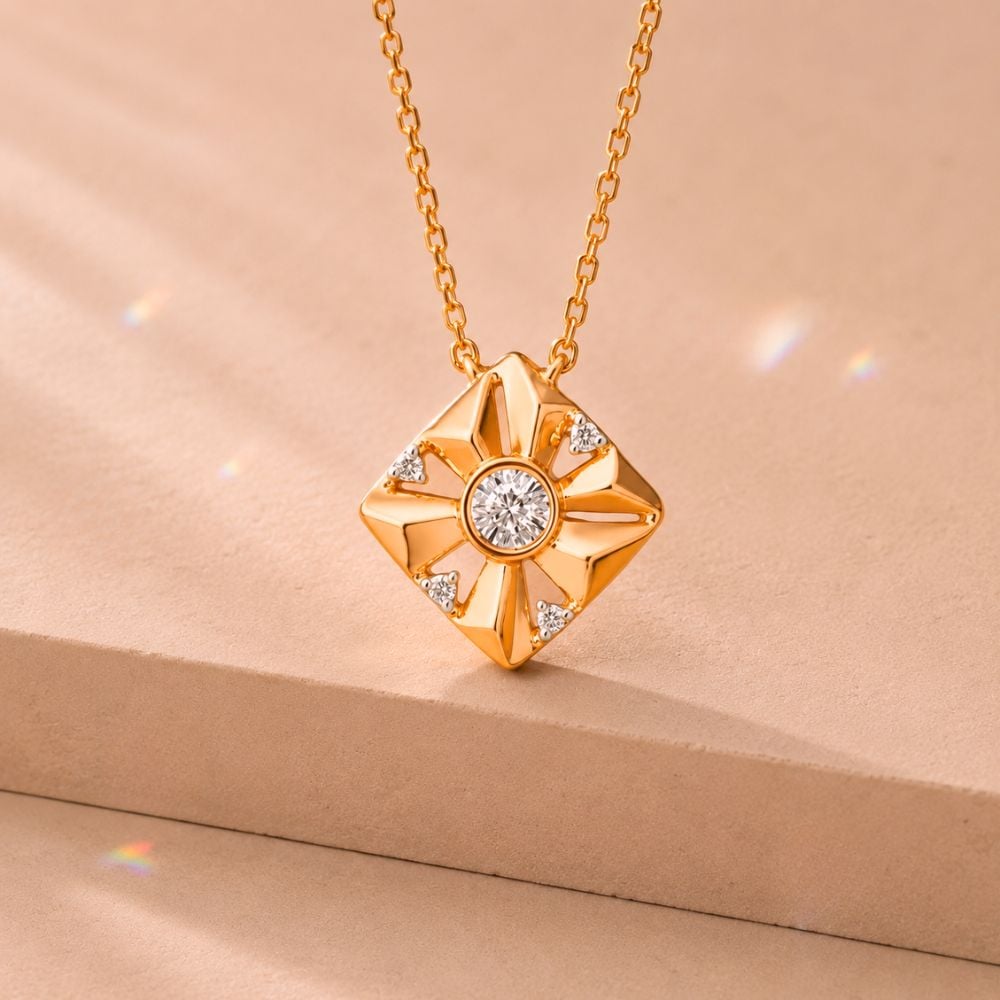 Prism Star Diamond Pendant with Chain,,hi-res image number null
