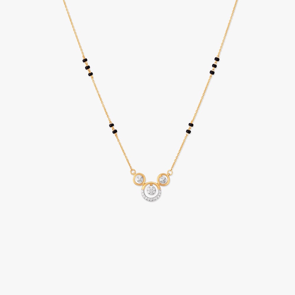 Orbit Trio Diamond Mangalsutra,,hi-res image number null