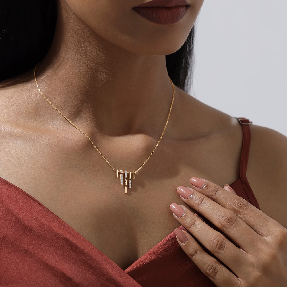 Linear Harmony Diamond Necklace,,hi-res image number null