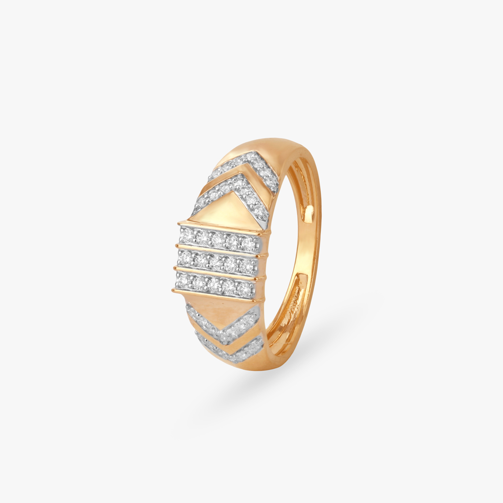 Chevron Edge Diamond Ring for Men,,hi-res image number null