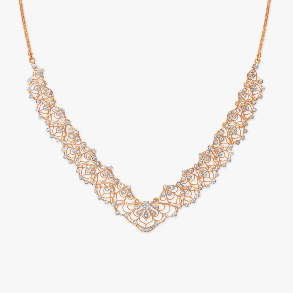 Gilded Whisper Diamond Necklace Set,,hi-res image number null