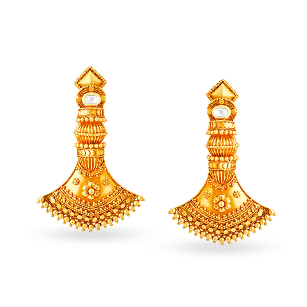 Eccentric Gold Drop Earrings,,hi-res image number null
