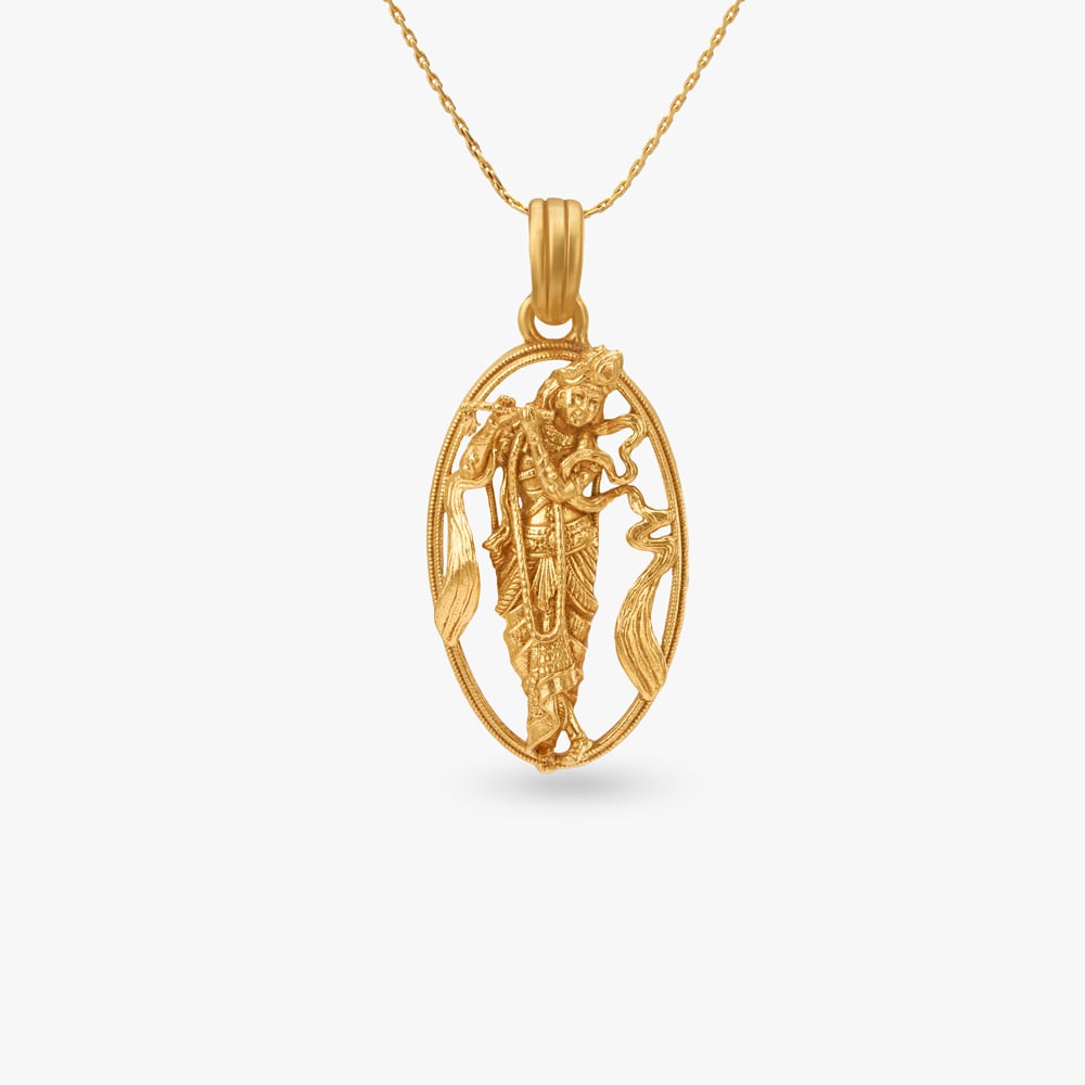 Krishna Leela Gold Pendant,,hi-res image number null