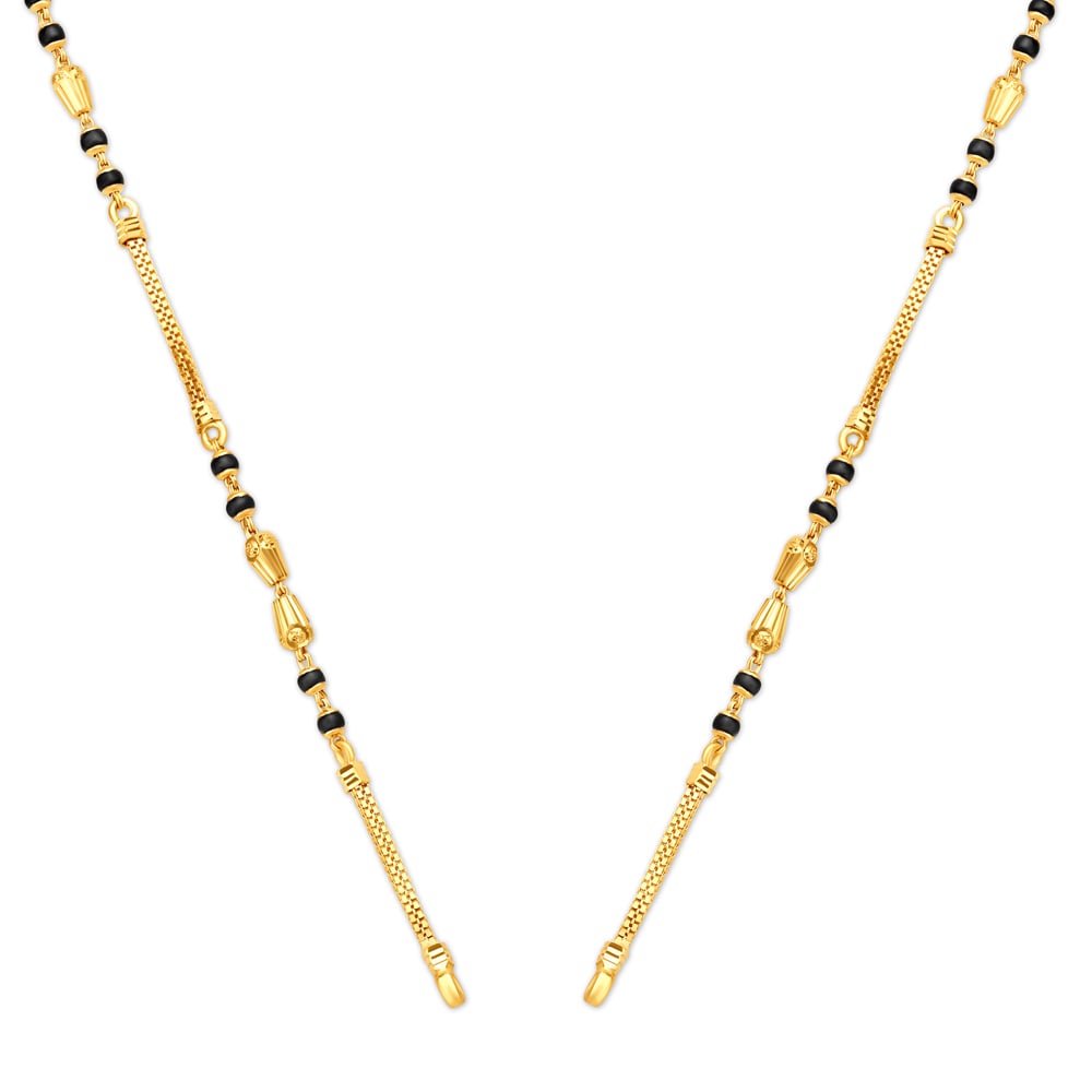

Traditional Mangalsutra with Black Beads