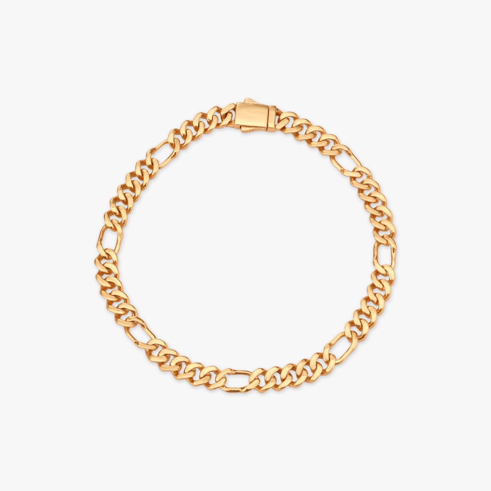 Regal Figaro Gold Bracelet for Men,,hi-res image number null
