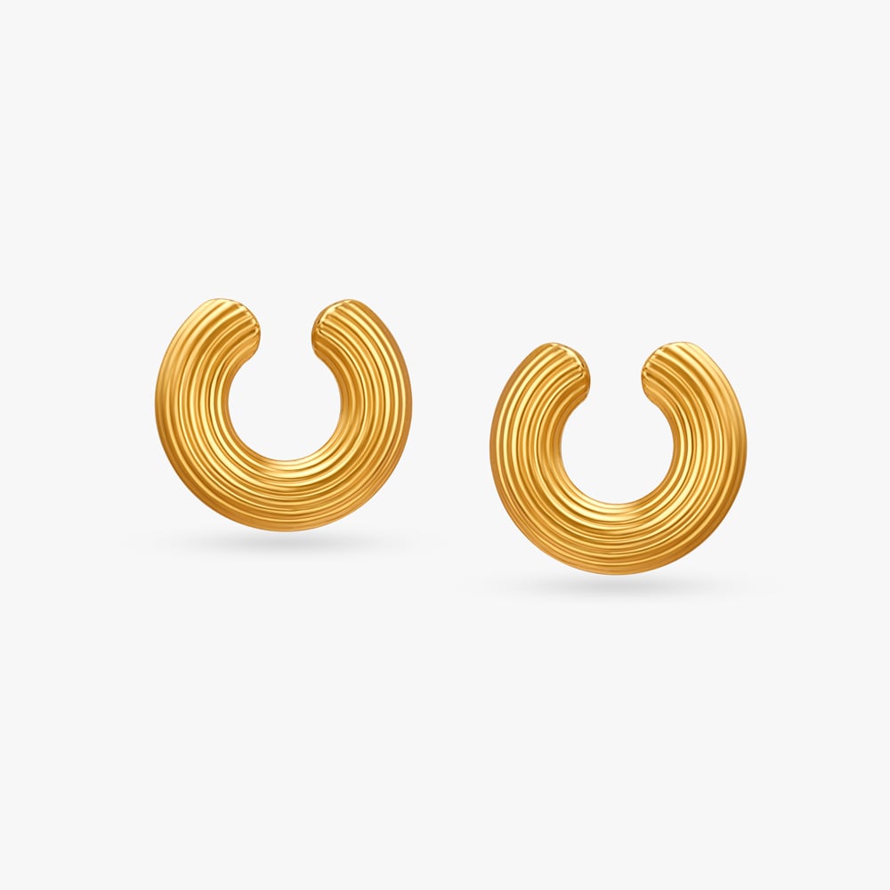 Gold Track Earrings,,hi-res image number null